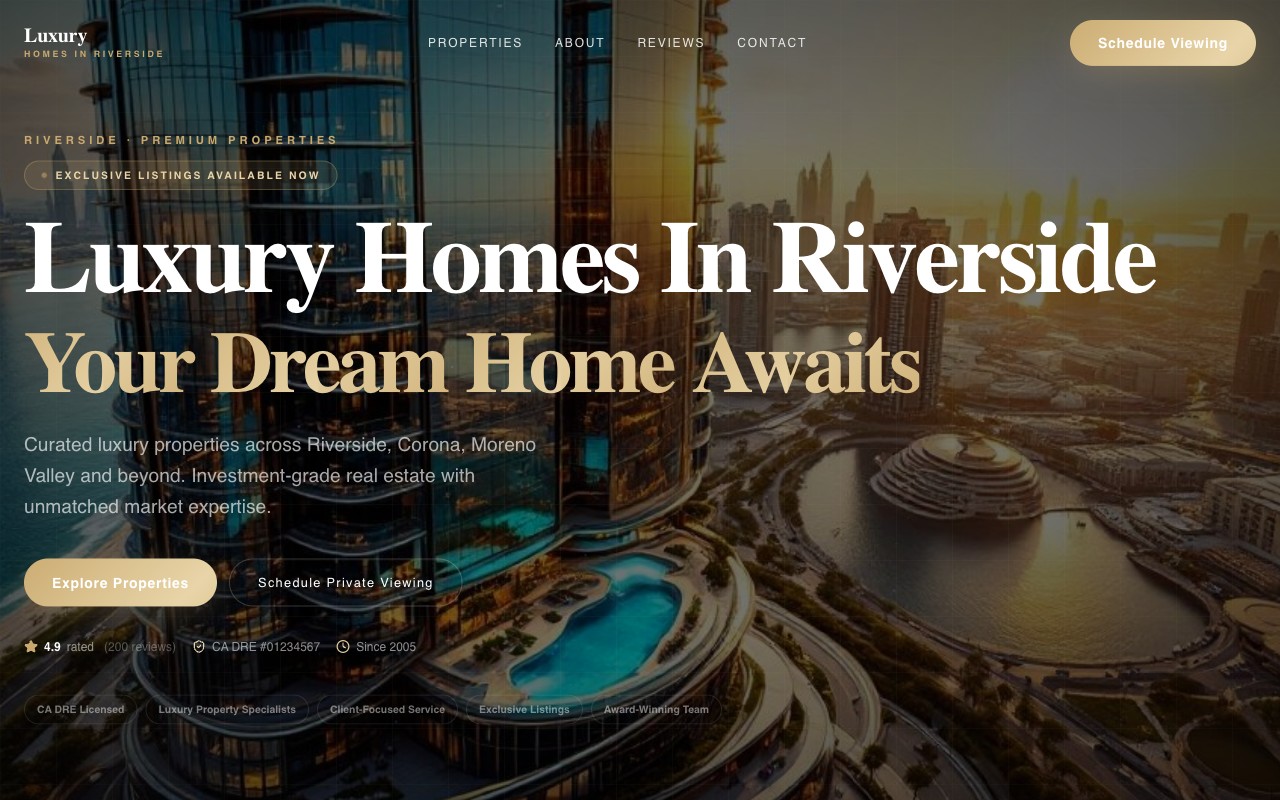 Luxury Homes Riverside